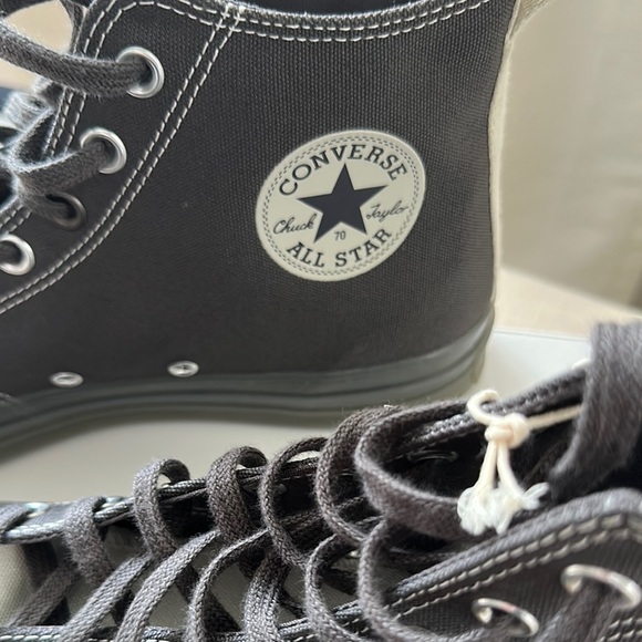 Converse Black and Gray High-Top Sneakers with Classic Design - Picture 3 of 6